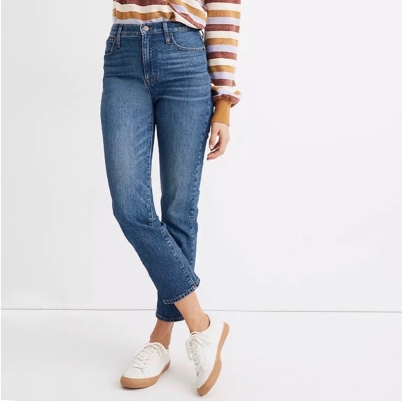 MADEWELL Denim. Classic straight Jeans in Coldbrook wash. 26 Tall - Picture 1 of 8